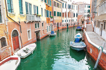 Typical canal in Venice Italy