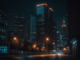 Obraz premium 風景 写真 夜 ライトアップ 街 綺麗 Photograghy_Night_Illuminated_City_Beautiful