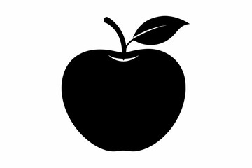 apple-black-silhouette-vector-on-white-background.