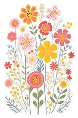 Wildflower art backgrounds pattern.