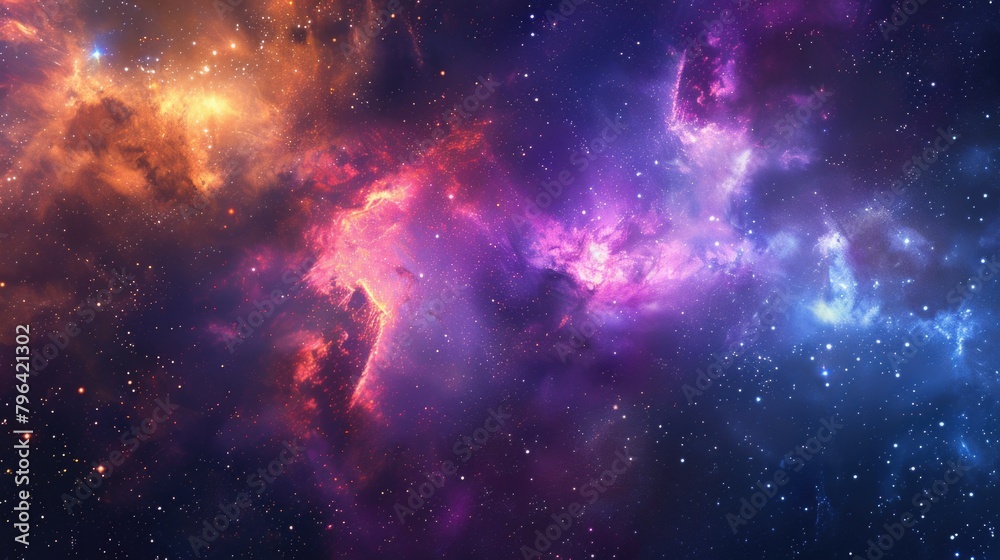 Aufkleber A captivating image of a space scene with shining stars. Ideal for various digital projects