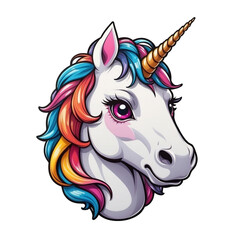 Fototapeta na wymiar Enchanting Whimsy, The Unicorn Chronicles, sticker