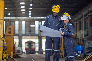 Engineers use blueprints for rail maintenance and troubleshooting to ensure safe train operations.