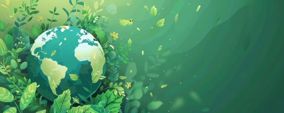 Ecological Earth Day banner with a focus on promoting safety for the planet