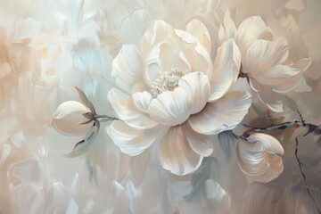 Close up on pale flower painting graphics blossom