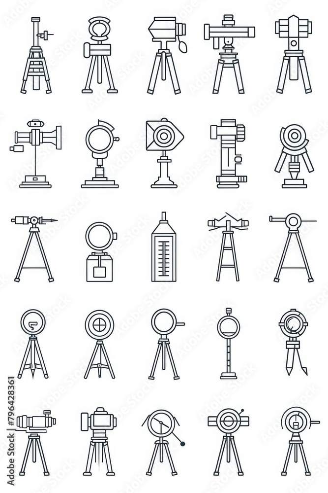 Poster a collection of different telescopes for various uses. great for educational and scientific projects