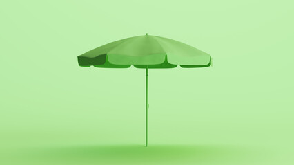 Green mint parasol beach umbrella sunshade protection summer holiday vacation 3d illustration render digital rendering © paul