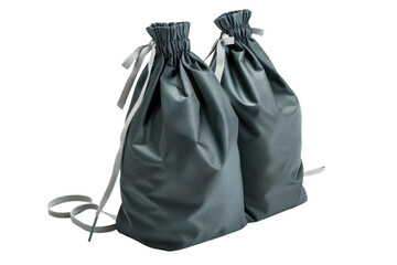 Shoe Bags Set Essentials On Transparent Background.