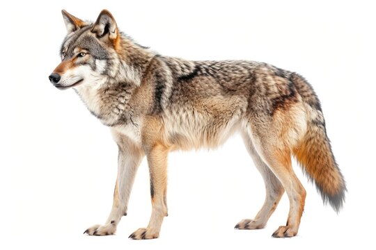 Photo of grey wolf animal coyote mammal