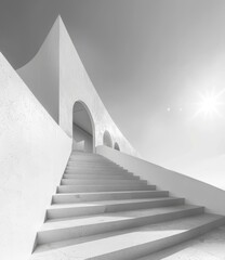 b'The Minimalist Beauty of White Architecture'