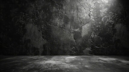 b'Spotlight on Dark Grunge Concrete Wall and Floor' - obrazy, fototapety, plakaty