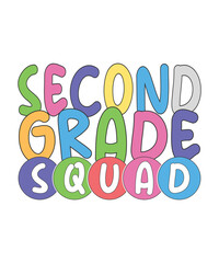 2nd grade school squad school kid svg design