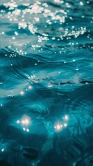 b'Sunlight shining through ocean waves'