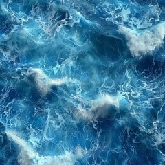 b'Deep blue ocean waves' - obrazy, fototapety, plakaty