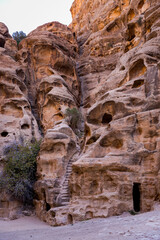 Around The Painted House in the archeological site of Petra in Jordan