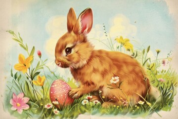 Obraz premium Bunny painting animal mammal