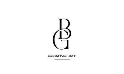 GB, BG, G, B abstract letters logo monogram