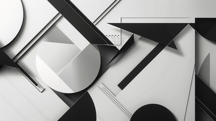 Geometric abstractions in monochromatic tones offer a timeless and elegant aesthetic.
