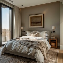 b'Modern Minimalist Master Bedroom Interior Design'