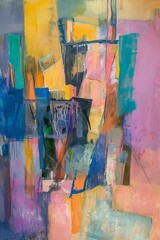pastel colors abstract painting