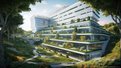 Office building with green environment