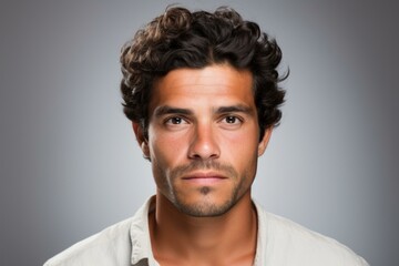 Obraz premium b'Portrait of a young man with curly hair'