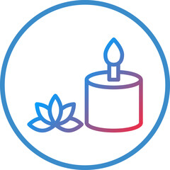 Spa Candle Icon Style