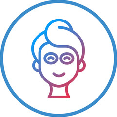 Facial Mask Icon Style