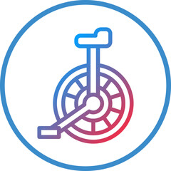 Unicycle Icon Style