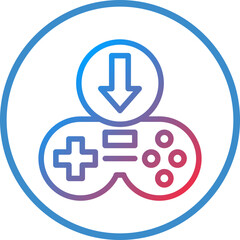 Fototapeta premium Download Game Icon Style