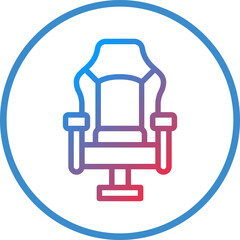Gaming Chair Icon Style