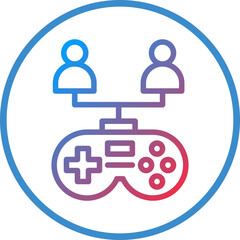 Fototapeta premium Multiplayer Icon Style