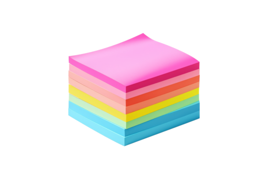 A Rainbow of Ideas. On a White or Clear Surface PNG Transparent Background.