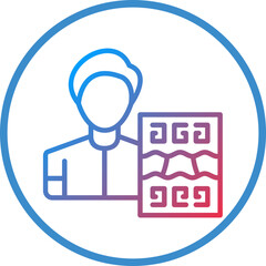 Exhibition Designer Man Icon Style