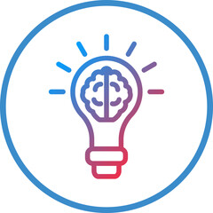Creative Brain Icon Style