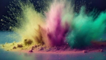 abstract powder splatted