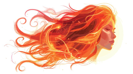 Illustration of astrological sign element fire as a background