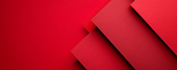 red paper minimalistic presentation background. Top view, flat lay with copy space for text
