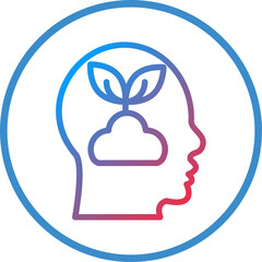 Mental Growth Icon Style