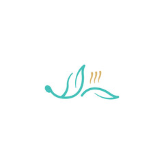 Massage health therapy vector logo design