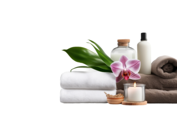 Serenity in White. On a White or Clear Surface PNG Transparent Background.