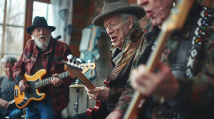Elderly music group.