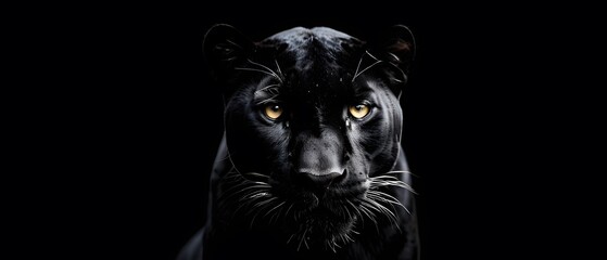 Portrait of a black panther