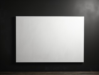 Obraz premium empty white painting on a black wall