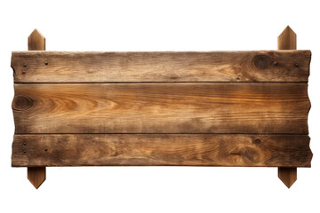 Fototapeta premium The Enchanted Wooden Proclamation. On a White or Clear Surface PNG Transparent Background.