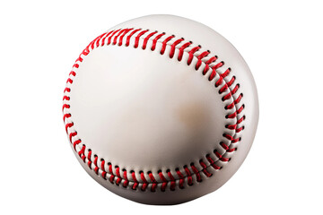 The Crimson Stitched Game Ball. On a White or Clear Surface PNG Transparent Background.