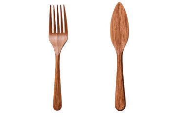 Harmony in Wood: An Elegant Duo. On a White or Clear Surface PNG Transparent Background.