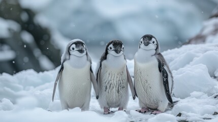 Obraz premium Harmony of Arctic Comrades. Generative AI
