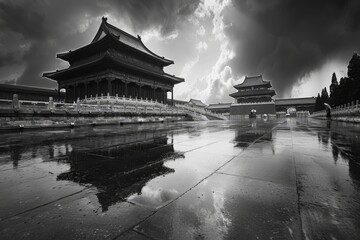  "Forbidden City in Rainstorm"