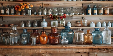  "Thrift Shop with Vintage Glassware"
